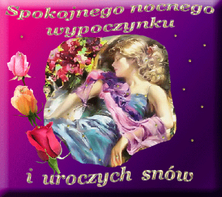 Spokojnego nocnego wypoczynku uroczych snów